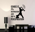 Vinyl Wall Decal Genius Quote Inspire Motivation Work Art Sticker Mural (ig5186)
