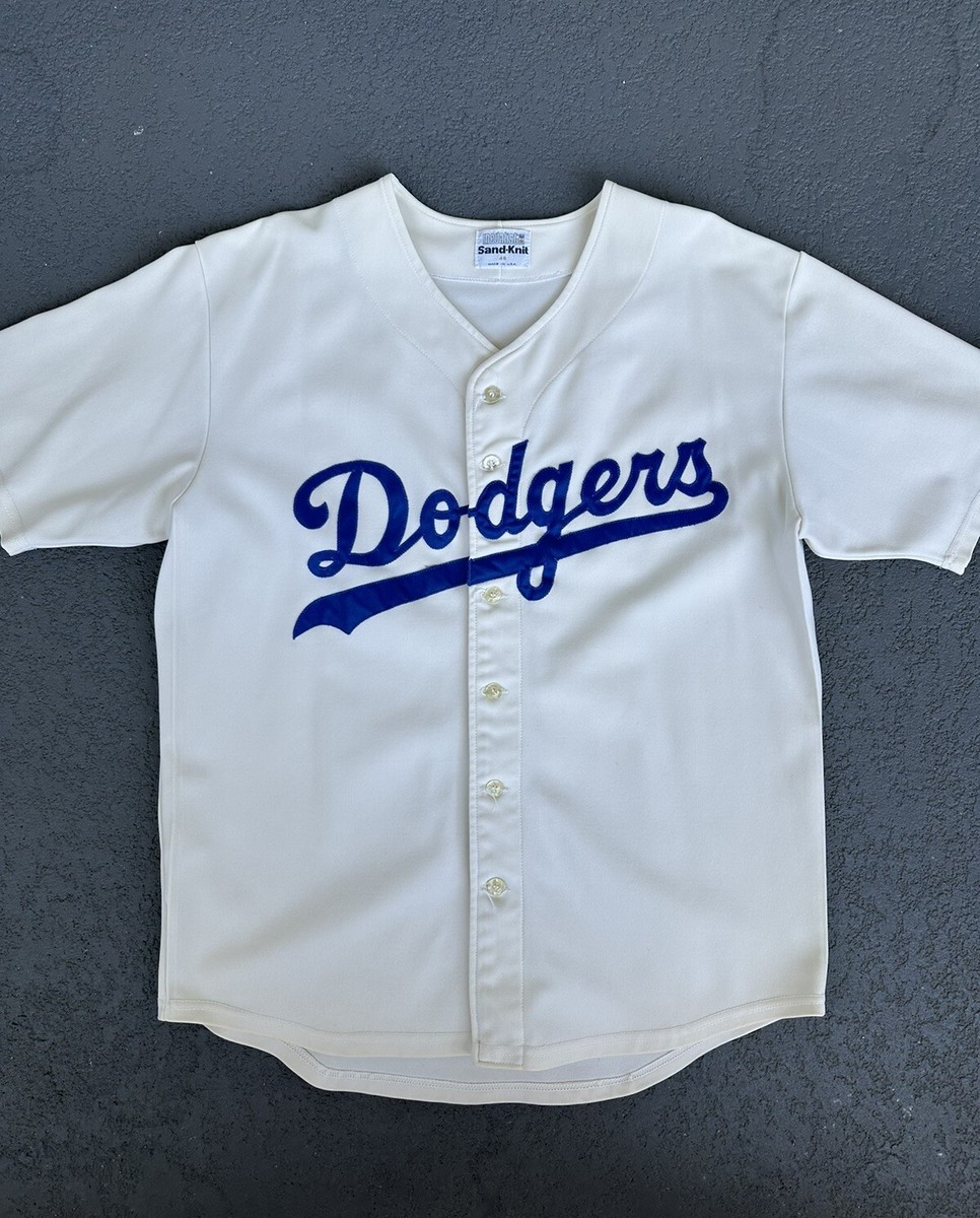 1980s Vintage Sand Knit MLB Los Angeles Dodgers Baseball Jersey | eBay