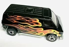 Hot Wheels Blackwall 1977 Super Van with Metal Base Heavy Casting Black w Flames