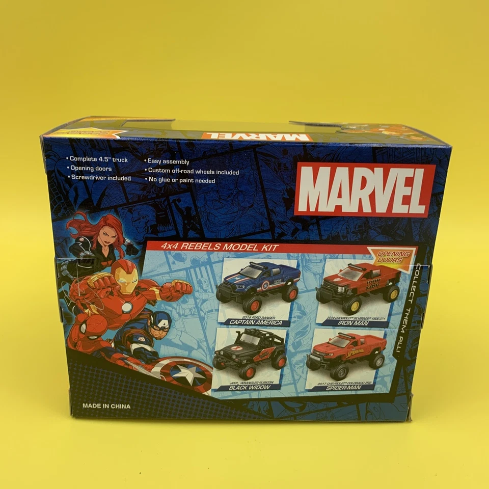 Ford Ranger Capitán América 2019 Marvel 4x4 ¡Kit modelo rebeldes! Metal fundido a presión nuevo en caja Foto 2 de 2