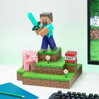 Minecraft Steve Diorama FigüRliche Desktop Light Lamp Lampe Paladone Products
