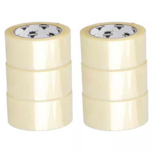 1.75 mil clear carton sealing packaging packing tape 48mm x 50m - 6 rolls image 2