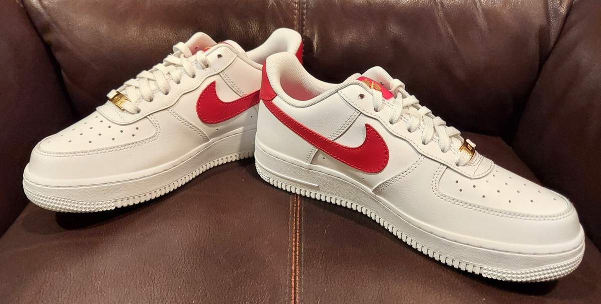 Size 8.5 - Nike Air Force 1 Essential Low White Gym Red W