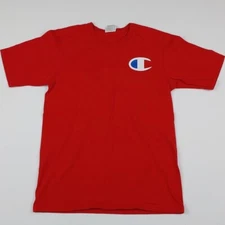 Champion Big C Logo Patch T Shirt Rare Retro Vintage USA Sport Athletic 