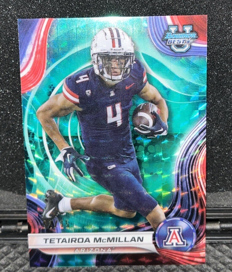 2024 Bowman Best U - Tetairoa McMillan Teal Geometric Refractor /15 Arizona