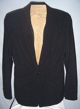 Elie Tahari Black Polyester Wool Blend Blazer Jacket Misses Size 10