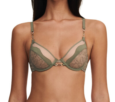 Chantelle Bügel-BH grün olive Spitze Gr. 70 75 80 85 B C D E F NP 125  