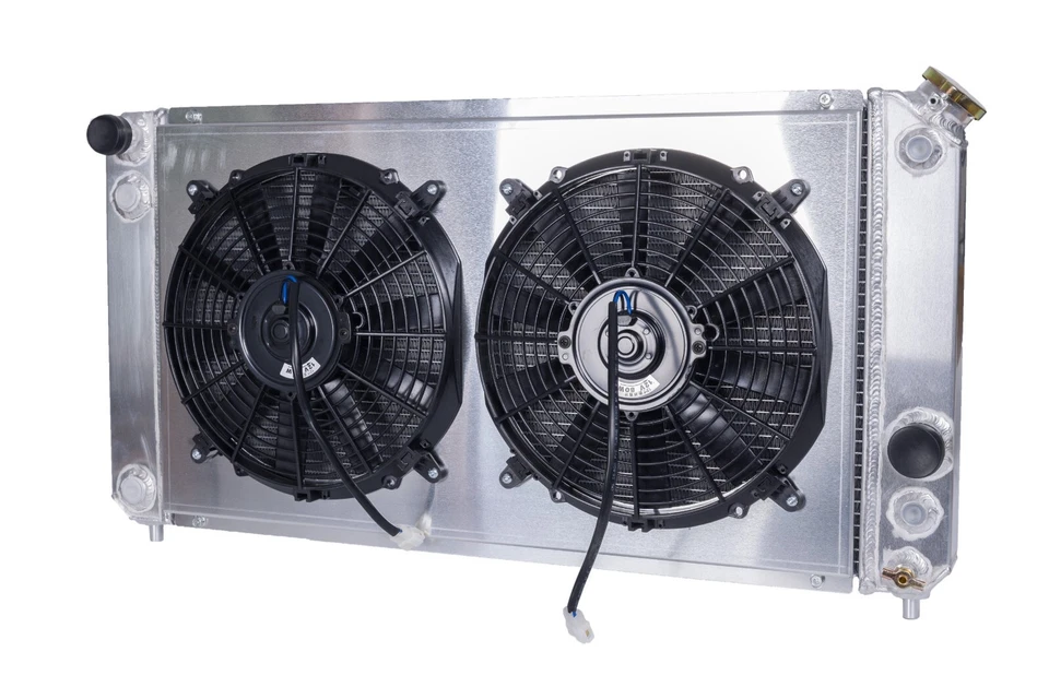 For 96-05 Chevrolet Blazer S10 GMC Jimmy Sonoma 4.3 V6 4Row Radiator Shroud Fans Foto 3 de 4