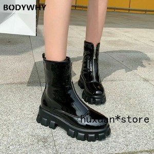 front zip combat boots