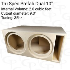 TRU SPEC Prefab dual 10" inch Subwoofer Enclosure Sub Box ported Vented USA MADE