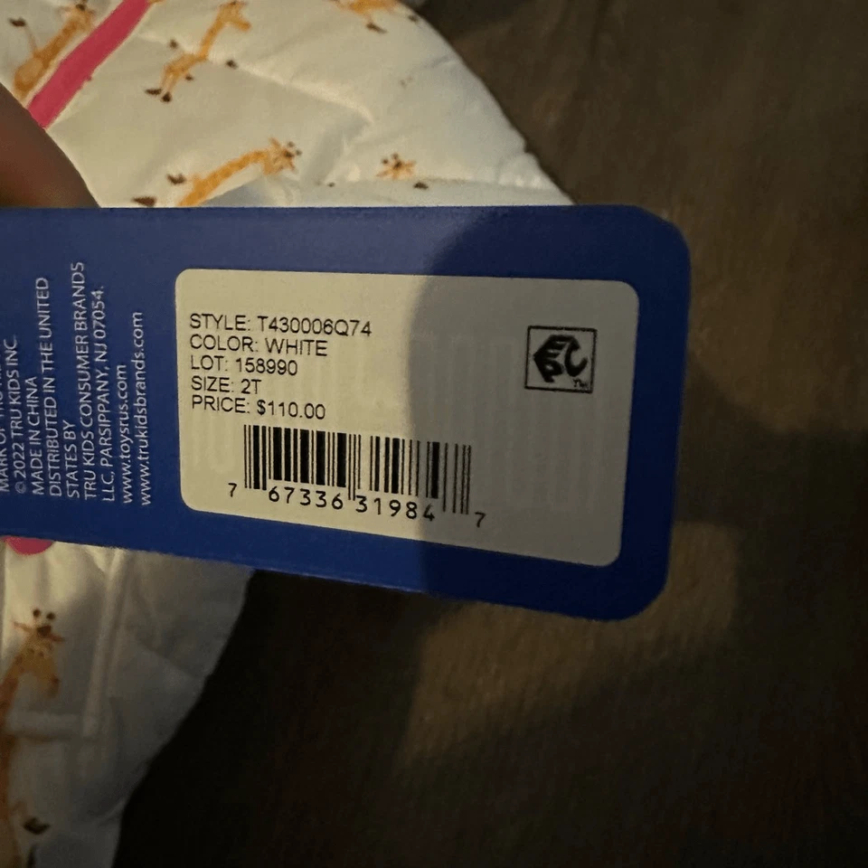 玩具 R 美国重量级女孩羽绒带衬里和颜色弹出杰弗里 2T — 第 4/4 张图片