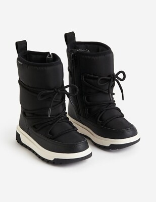 H&M Girls Padded Winter Waterproof Boots, Snow Boots Size 29