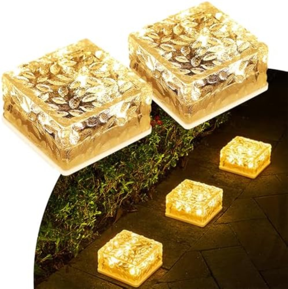 Luci Solari da Pavimento 2 Pezzi 6 LED per Esterni | Calpestabili IP67