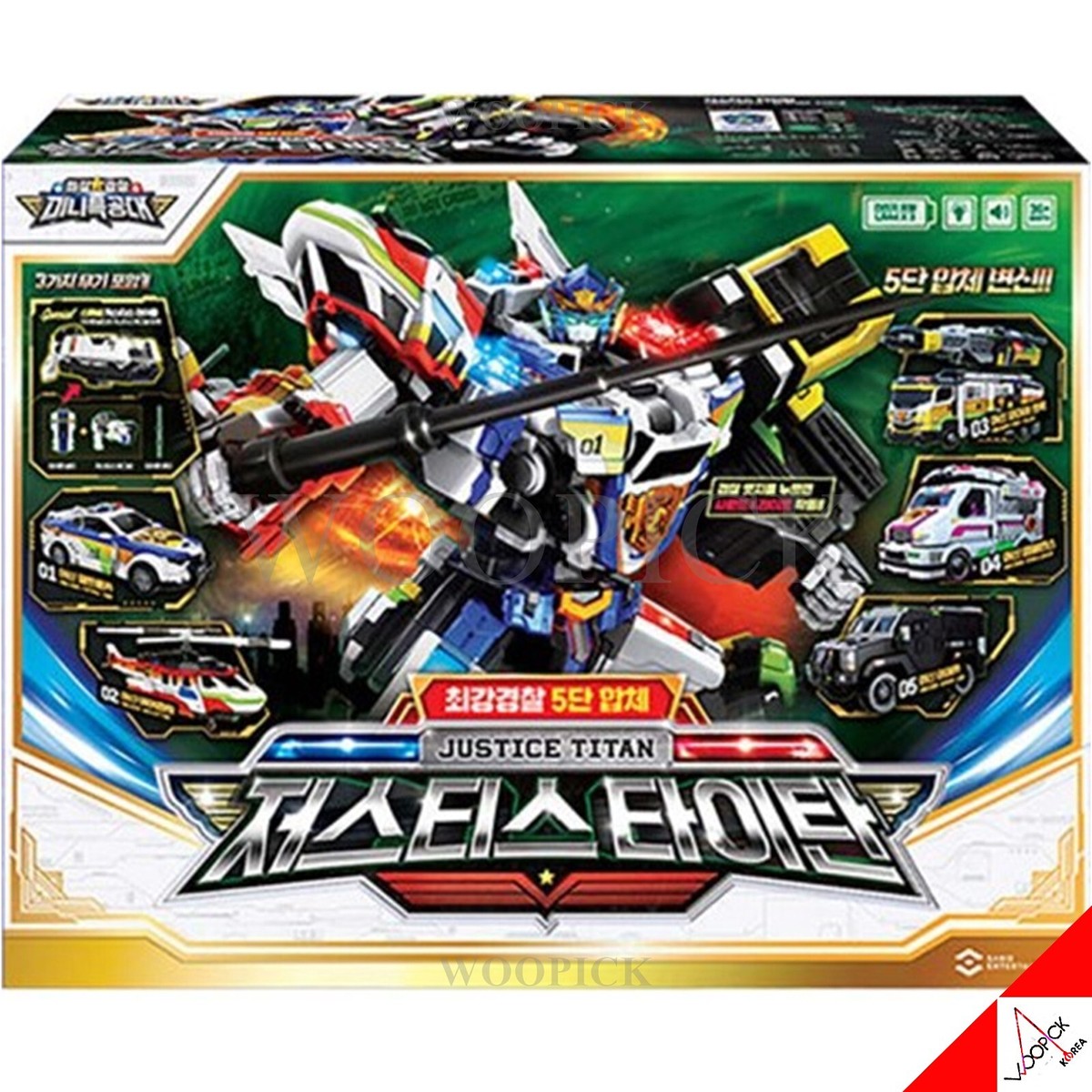 JUSTICE TITAN 合体ロボット ジャスティスタイタン Miniforce Super Cops JUSTICE TITAN 5-Vehicle Combine Transformer