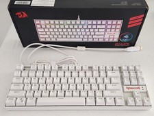 white Redragon K552 "Kumara" backlit TKL mechanical keyboard blue switch 