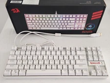 white Redragon K552 "Kumara" backlit TKL mechanical keyboard (blue switch)