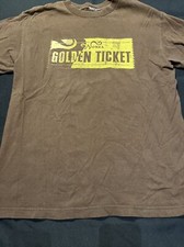 MAKE AN OFFER Vintage Willy Wonka Golden Ticket T shirt Size M Medium
