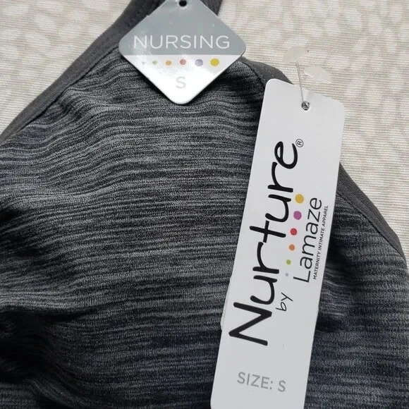Sujetador de lactancia Nurture by Lamaze Maternity gris cómodo sin costuras talla pequeña nuevo Foto 4 de 4