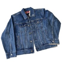 Nautica Kids Denim Trucker Jacket Distressed L 8-10
