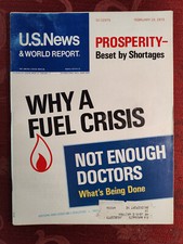 U S NEWS World Report February 19 1973 WHY a FUEL Crisis? Doctor Shortage