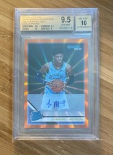 2019-20 Donruss Orange Laser Auto Ja Morant #202 Rated Rookie BGS 9.5 Auto 10