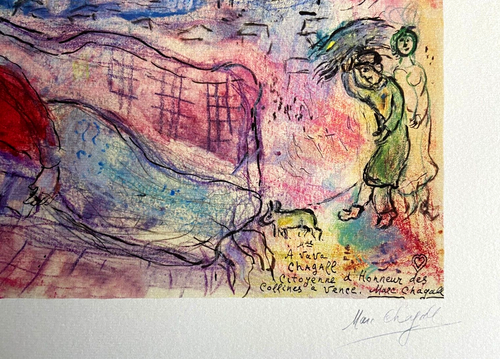 Marc-Chagall Lithographie COA Original Sign. E Nummeriert Handbemalt Limited - Bild 9 von 12