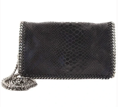 Stella McCartney Falabella Flap Crossbody Bag Faux Snakeskin | eBay