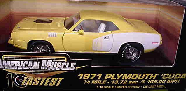 アーテル (ERTL)1/18 1971 PLYMOUTH ‘CUDA 新品 Ertl American Muscle 1971 Plymouth Cuda 383 Convertible 1:18