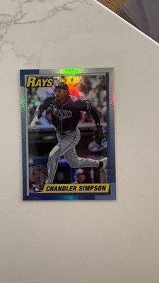 2025 Topps Update #U90-6 CHANDLER SIMPSON RC ROOKIE 35TH ANNIVERSARY RAYS FOIL 