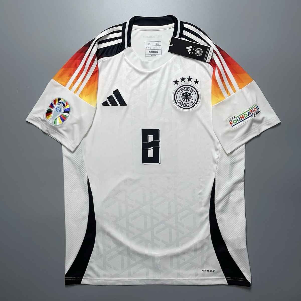 GERMANY ADIDAS 2024 EURO FOOTBALL HOME JERSEY #8 TONI KROOS