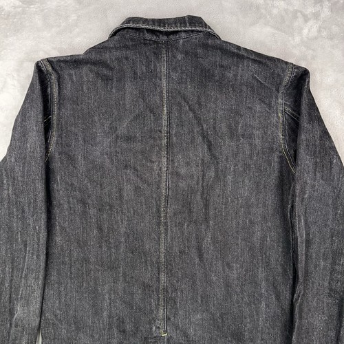 WRANGLER Denim Blazer Men's Medium Equip ‘47 Sport Coat Black Yellow Stitch Rare - Picture 10 of 24