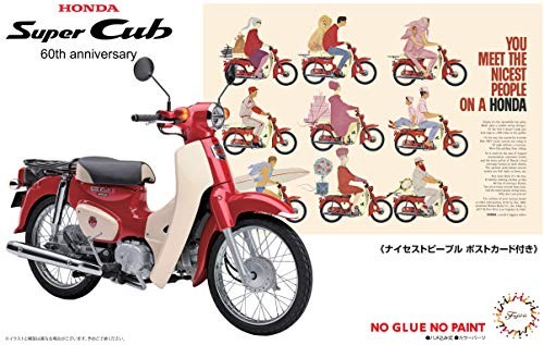 Fujimi 12NX1EX-3 Honda Super Cub 110 60th Anniv. Pre-Colored 1/12 Plastic Model