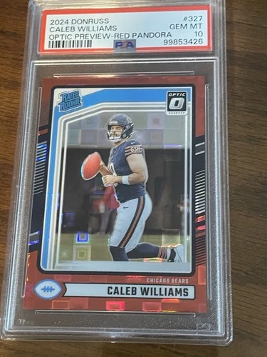 2024 PANINI DONRUSS OPTIC PREVIEW-RED PANDORA #327 CALEB WILLIAMS RC PSA 10