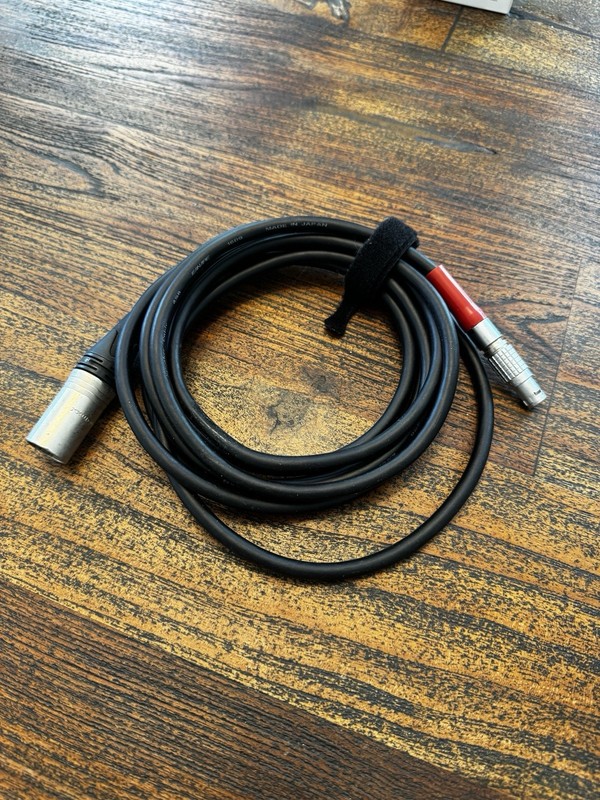 Red 4-pin XLR power cable 10’ Ft long LEMO for DSMC / DSMC2 camera