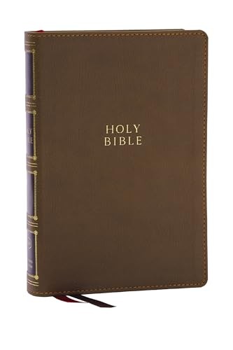 KJV, Compact Center-Column Reference Bible, Leathersoft, Brown, Red Letter, Thumb Indexed, Comfort Print, Hardback, - Image 3