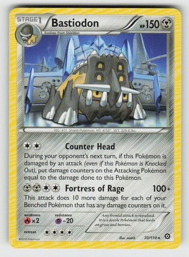 Bastiodon 70/114 Rare Steam Siege Near Mint