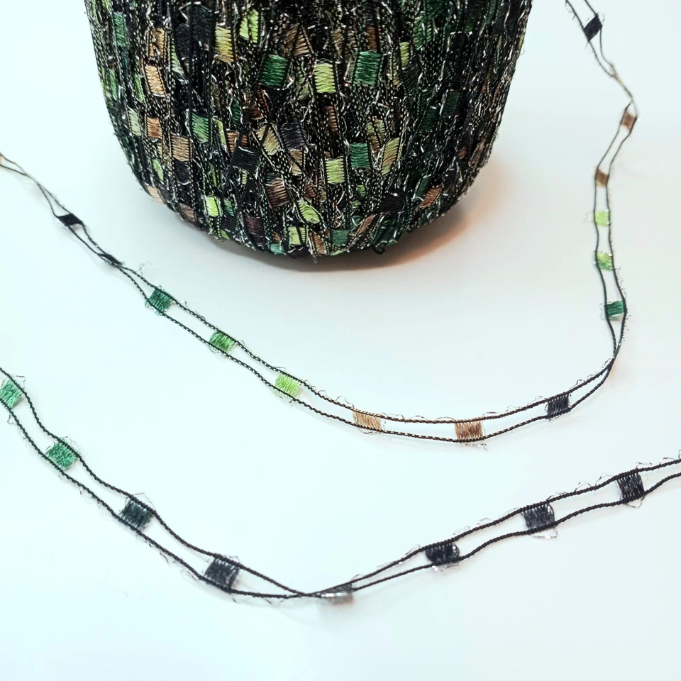 RETIRED Plymouth Yarn EROS GLITZ Ladder Ribbon Italian Collection Color #114 (?) - Image 2 of 3