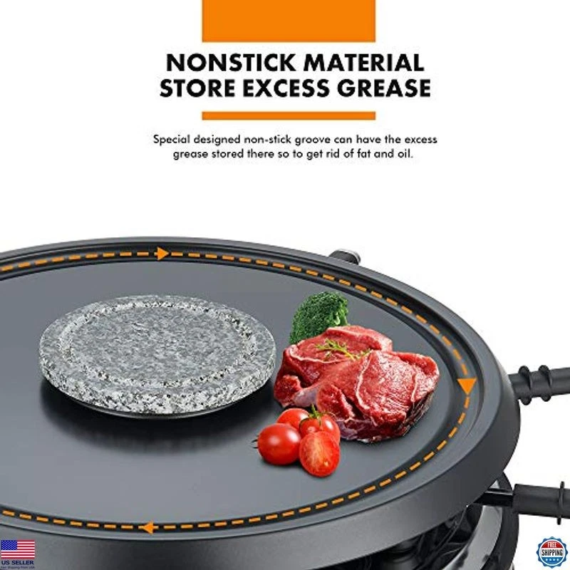 Electric Fondue Pot Set with Grill, 600ml, 8 Forks, Dual Thermostats - Image 2 of 4