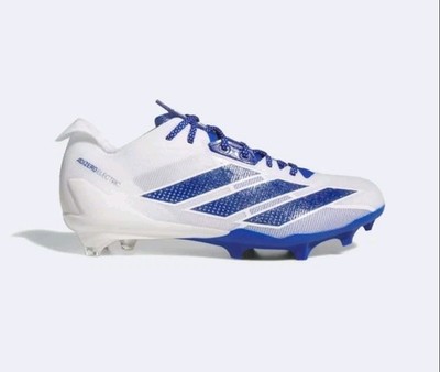 adidas Adizero Electric Football Cleats White Royal Blue Men Size