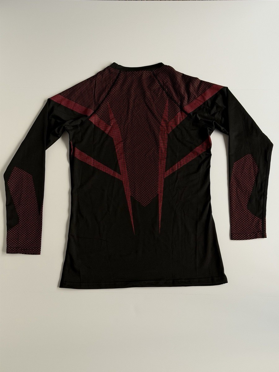 GYMSHARK Onyx 5.0 LONG SLEEVE - Carmine Red Large -NEW - FAST