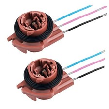 2PCS 3157 Turn Signal Socket,Standard Brake Light Socket with Tail Light Red