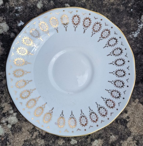 Vintage 1950s-60s Queen Anne Ridgway Gold Pattern Bone China Tea Set 15 Pieces (photo 3)