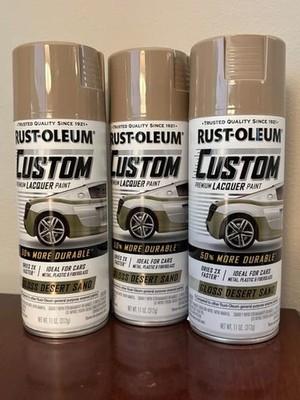Desert Sand , Rust-Oleum Automotive Custom Lacquer Gloss Spray Paint Pack Of 3