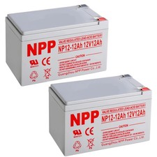2PC NPP NP12-12Ah 12V 12Ah General Series Battery
