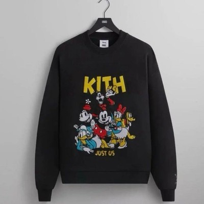 Disney Kith for Mickey & Friends Forever Vintage Crewneck Black Size L