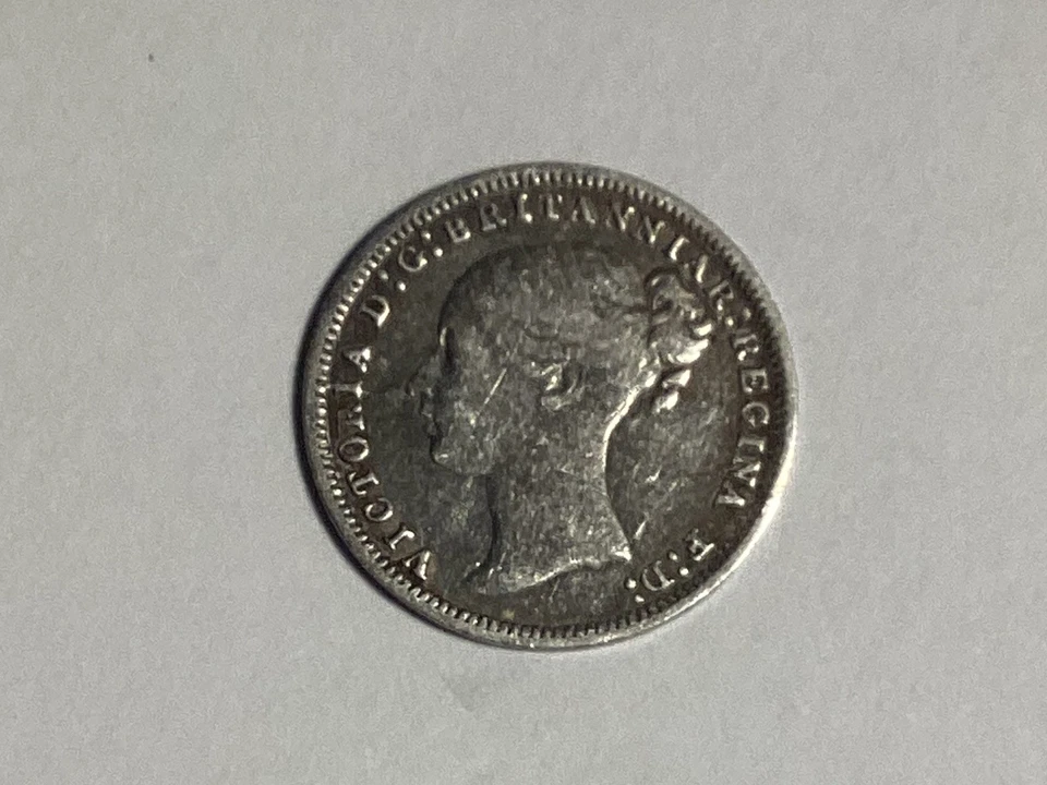 1878 Victoria silver 3d (Three pence) coin. - Image 2 of 2