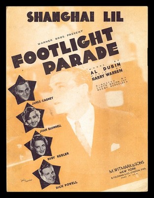 FOOTLIGHT PARADE 1933 Shanghai Lil JAMES CAGNEY Movie Vintage Sheet Music