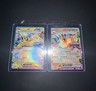 Pokémon Jolteon & Flareon EX Holo Scarlet & Violet Prismatic Evolutions Stamped