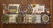 Vera Bradley Cocoa Moss Pencil Box Set 10 Pencils And Sharpener New 