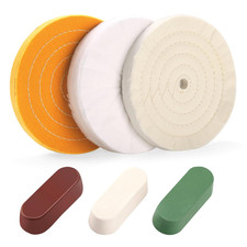 8 Inch Polishing Wheels Kit - 6PCS with Cotton and Flannel Buffing Wheels
